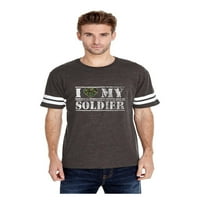 MMF - Мъжки футболни тениски на фланелка, до размер 3XL - обичам моя войник