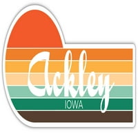 Ackley Iowa Sticker Retro Vintage Sunset City 70S Естетичен дизайн