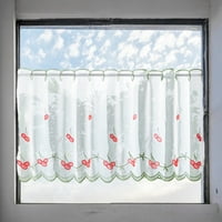 Ruanlalo къса завеса, къса завеса анти-шарка силно светлинно филтриране бързо изсушаване на драпирания ефект фина бродерия прозорец на марля спалня аксесоар