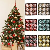 YesBay Коледна топка висулка празнична орнаментална лъскава коледна дървесина Цветни топки декор за Коледа
