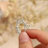 Heiheiup регулируеми пръстени спирала за жени намотка пръстен единични за тревожни пръстени с пръстени регулируеми пръстени мъже