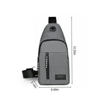 Чанта за каишка от виадха кръстосана раница с USB дупка с каишка за каишка за слушалки туристически раница многофункционална гърди за кръстосано тяло