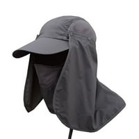 Риболовна шапка слънчева шапка Upf 50+ външна туристическа шапка с подвижна лицева клапа на шията на шията вятърна каишка