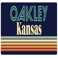 Oakley Kansas Vinyl Decal Sticker Retro дизайн