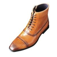Мъжки обувки класически бизнес кожени обувки модни ежедневни високи върхови дантели нагоре странични обувки с цип кожени обувки мъже елегантни мъжки обувки ботуши кожа