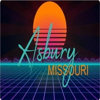 Asbury Missouri Vinyl Decal Stiker Retro Neon Design