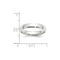 10k бяло златна пръстенна лента Сватба Comfort LTW Fit Size 9