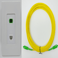 Riteav - Port SC APC Simple Fiber Port Cat Ethernet Безпроблемен декоративна стенна плоча включва метър SC APC Singlemode Simple Cable