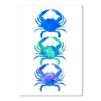 AmericanFlat Crab Silhouette от T.J. Печат за изкуство за плакати