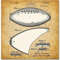 Футболно изкуство - Неразпределен патентен печат - Страхотен подарък за футболни фенове, футболисти или момчешки декор на стаята