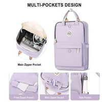 Училищна раница за средно училище, леки ежедневни раници за лаптопи за жени, за жени, средни училищни чанти за тийнейджъри момичета, чанти за книги kawaii -purple