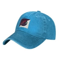 Мъжки и дамски пигментен боядисан уникален печат с лого на Shinedown регулируема дънкова капачка синьо