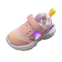 Момичета маратонки деца спортни леки обувки Неплъзгащи се меко дъно Обувки за малко дете розов размер 30