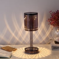 Asdomo Crystal Table Lamp, Acrylic 3- Colors Touch Control Lamp USB порт с дистанционно управление, USB нощна шкафче лампа за спалня, хол, парти, подаръци за Деня на майката