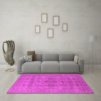 Ahgly Company Indoor Rectangle Oriental Pink Traditional Area Rugs, 4 '6'