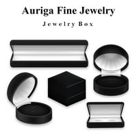 Auriga 14k бяло злато 3x диамантен разрез Обеци за обръч за жени