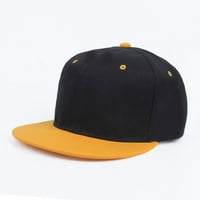 Модна класика хип -хоп ретро регулируема шапка шапка реколта пикова шапка на открито слънце шапка бейзболна плоска шапка жълто и черно