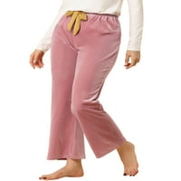 Allegra k Женски широк крак удобни йога панталони декор за теглене на панталони пижами