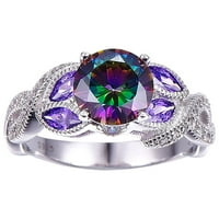 Skpblutn пръстени за жени момичета сребърни бижута mystic topa z сватбен годеж размер 6- Подаръци за пръстени
