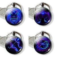 Mairbeon Keychain изискан съзвездие дизайн стъклена чанта Ключов ключов пръстен за подарък