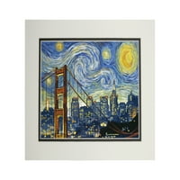 Сан Франциско, Калифорния, Серия Starry Night City, произведение на изкуството на фенера