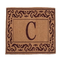 Cocomatsnmore Monogram Brown Rolling Scrolls Border Dorormats 38 60